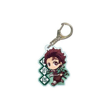 Load image into Gallery viewer, Anime Demon Slayer Kimetsu no Yaiba Two-sided Keychain Tanjirou Nezuko Zenitsu Inosuke Cosplay Acrylic Key Chain for Fans Gift
