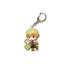 Load image into Gallery viewer, Anime Demon Slayer Kimetsu no Yaiba Two-sided Keychain Tanjirou Nezuko Zenitsu Inosuke Cosplay Acrylic Key Chain for Fans Gift
