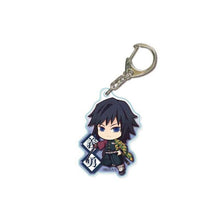 Load image into Gallery viewer, Anime Demon Slayer Kimetsu no Yaiba Two-sided Keychain Tanjirou Nezuko Zenitsu Inosuke Cosplay Acrylic Key Chain for Fans Gift
