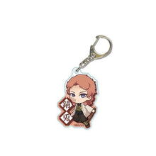 Load image into Gallery viewer, Anime Demon Slayer Kimetsu no Yaiba Two-sided Keychain Tanjirou Nezuko Zenitsu Inosuke Cosplay Acrylic Key Chain for Fans Gift
