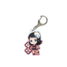 Load image into Gallery viewer, Anime Demon Slayer Kimetsu no Yaiba Two-sided Keychain Tanjirou Nezuko Zenitsu Inosuke Cosplay Acrylic Key Chain for Fans Gift

