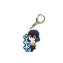 Load image into Gallery viewer, Anime Demon Slayer Kimetsu no Yaiba Two-sided Keychain Tanjirou Nezuko Zenitsu Inosuke Cosplay Acrylic Key Chain for Fans Gift
