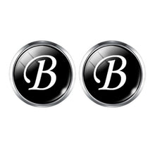 Load image into Gallery viewer, Men's Fashion A-Z Single Alphabet Cufflinks Silver Color Letter Cuff Button for Male Gentleman Shirt Wedding Cuff Links Gifts
