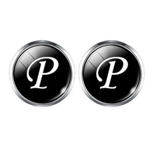 Load image into Gallery viewer, Men's Fashion A-Z Single Alphabet Cufflinks Silver Color Letter Cuff Button for Male Gentleman Shirt Wedding Cuff Links Gifts
