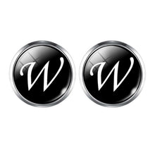 Load image into Gallery viewer, Men's Fashion A-Z Single Alphabet Cufflinks Silver Color Letter Cuff Button for Male Gentleman Shirt Wedding Cuff Links Gifts
